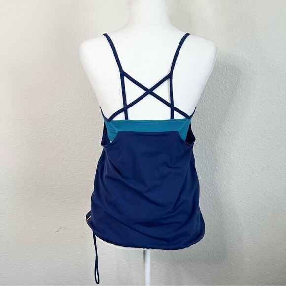 Lucy Blue Yoga Flow Built in Bra Tunic Tank Top - Picture 4 of 6